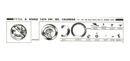 Peças Para Relógio As Ref 2633 Mola Saltador Do Calendario