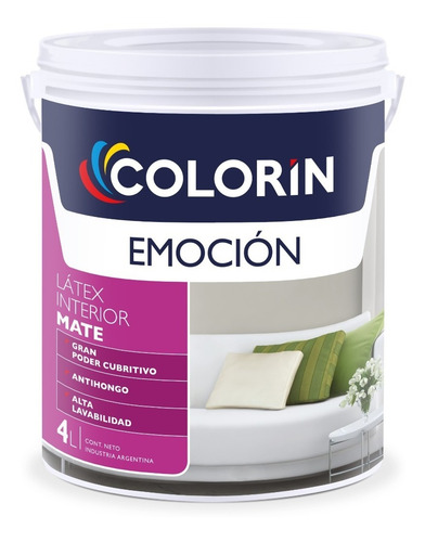 Latex Interior Emocion Lavable Colorin X 10 Litros-pzero Rm Blanco Mate