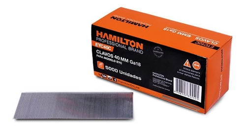 Imagen 2 de 4 de Grampas Grapa Ga18 5,7 X 38 Mm Eyc38 2482 Unid Hamilton