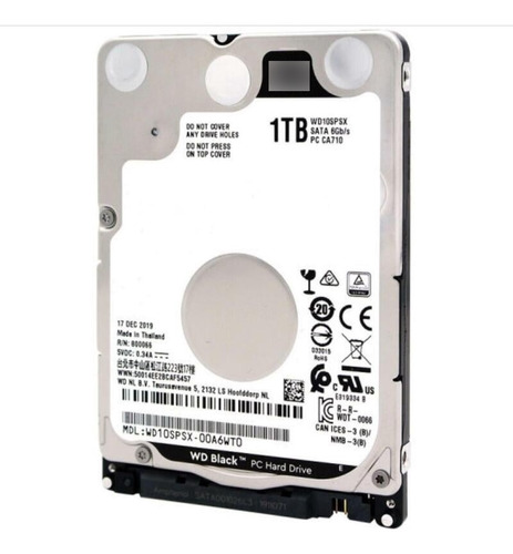 Disco Duro Interno Wd10spzx Black 1tb 7200rpm 0 Hrs De Uso