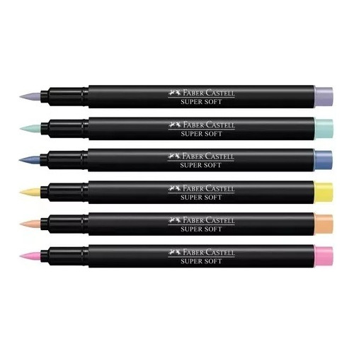 Marcadores Pastel Faber Castell Super Soft Punta Pincel X6