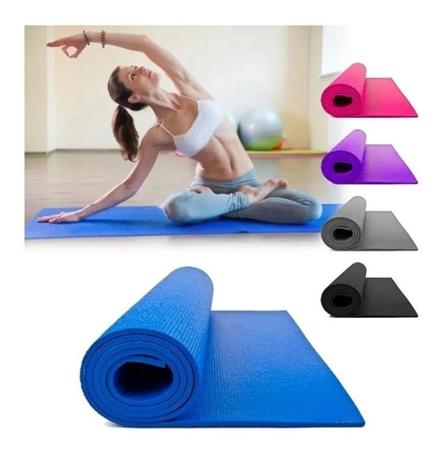 Colchoneta Mat Yoga Pilates Alfombra Ejercicio 4mm 
