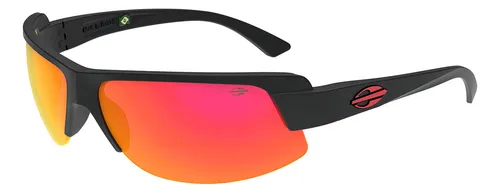 Óculos Solar Mormaii Gamboa Air 4 Vermelho Espelhado M0136 3 Cor da armação Preto fosco Cor da haste Preto Fosco Desenho Esportivo
