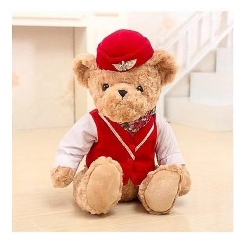1pc Lovely Pilot Teddy Bear Juguete De Peluche Capitán Oso M