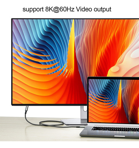 Cable Usb4 8k De 0,8 M Para Usb 4-c Compatible Con Thunderbo