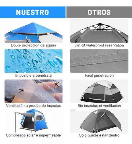 Tienda De Campaña Carpa Domo Casa Acampar 2 Personas Espaciosa Calidad  Superior