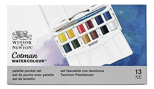 Acuarelas Winsor & Newton Cotman Juego 12 Pastillas Compacta