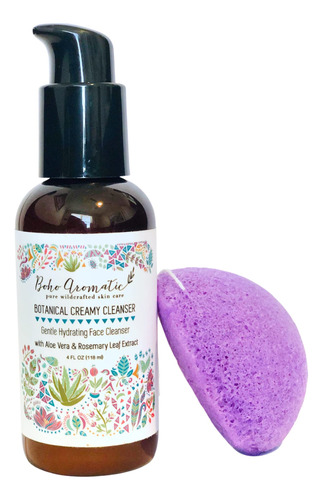 Boho Aromatic Limpiador Facial Y Esponja De Konjac Para Crem