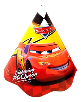 Cotillón Gorros Cumpleaños X8 - Disney Cars