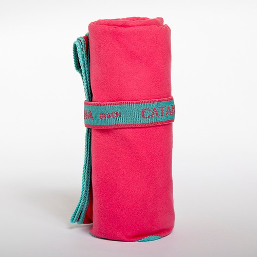 Toallon Catana Ultracompaco Secado Rapido 90 X 180 Gigante Fucsia Con Petroleo