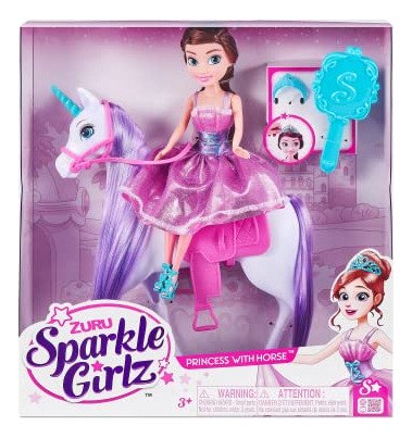 Sparkle Girlz Princess Doll Con El Juego De Caballos D1bzd