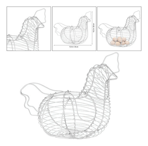 Cesta Creativa De Almacenamiento De Huevos De Hierro