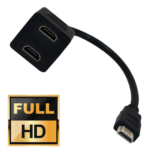 Divisor De Señal Splitter Hdmi Pasivo 1 Macho A 2 Hembras