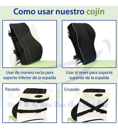 Cojín Lumbar Almohada De Espuma Viscoelástica Ergonómica
