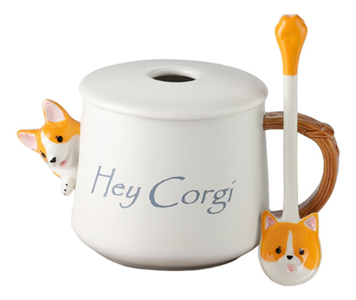 400-500ml 3d Corgi Taza De Cerámica Patrón De Perro Taza