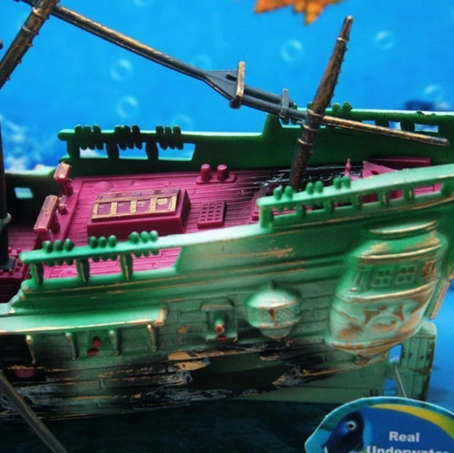 Imagen 2 de 5 de Barco Pirata Para Acuario Decoracion