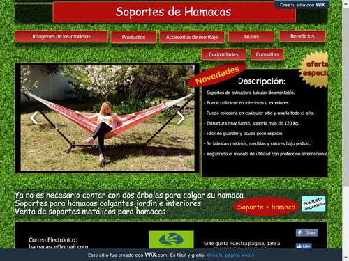 Imagen 4 de 6 de Estructura Soporte Extensible Para Hamaca Paraguaya