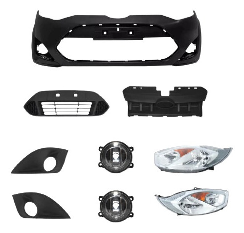 Kit Frente Ford Fiesta Rocam Parachoque 2010 2011 2012 2013