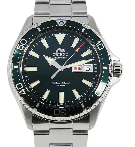 Relógio Pulso Orient Mako Iii Kamasu Ra-aa0004e19b Verde Aut