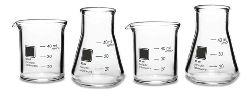 Laboratory Shot Glasses 4 Pack 40 Ml C U Periodic Tableware