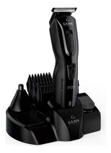 Cortador De Cabelo Aparador Barba Pelos 9 Em 1 Gama Titanium Cor Preto 110V/220V