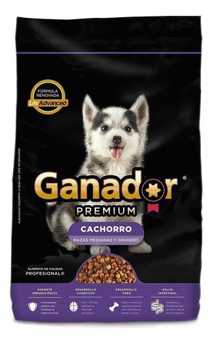 Alimento para perros Ganador Premium cachorro raza mediana/grande 20kg