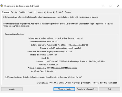 Pc Amd Ryzen 3 2200g 1tb Hdd 8gb Ram + Teclado Y Mouse (Usado)