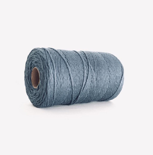 Cordón Macramé  Algodón Peinado 3mm Tonos Azules 380m.  