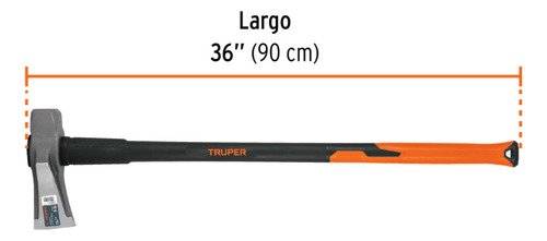 Hacha Para Partir Leña Truper Con Mango De Fibra 3.6kg 90cm