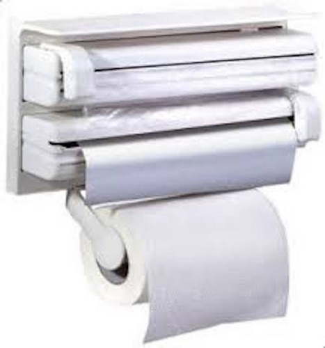 Dispensador De Papel Cocina 3 En 1 Toallas Aluminio Plastico