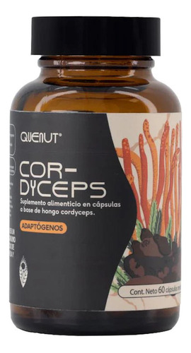 Hongo Cordyceps 60 Cápsulas Veganas Quenut Adaptógenos