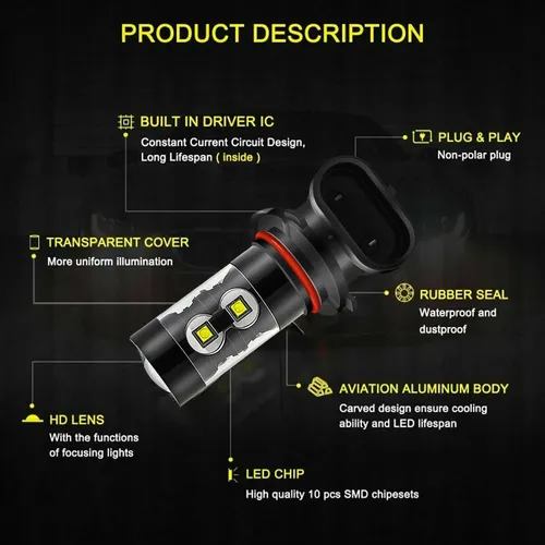 .. H13/9008 Faro Led Luz Alta / Baja+h10 Kit De Luz