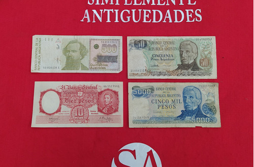 4 Antiguos Billetes Argentinos Ref. 403