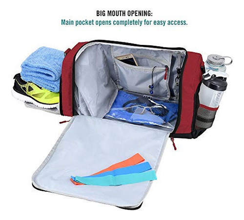 Bolsa De Gimnasio Focusgear Ultimate 2.0, Duradera, Roja Con