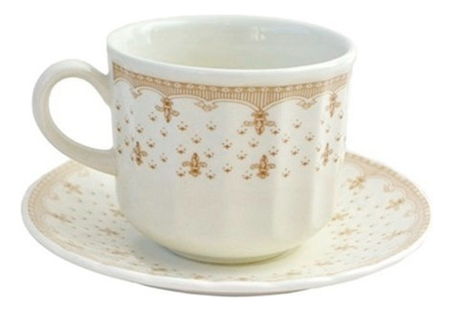 Set X6 Tazas Platos Porcelana Corona Ingles Petitlys Te Cafe