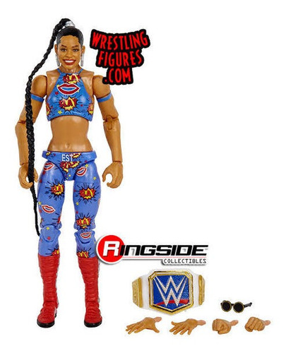 Wwe Bianca Belair Com Cinturao + Asuka 2 Bonecos Mattel Novo