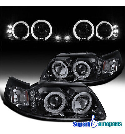 Fits 1999-2004 Ford Mustang Halo Projector Headlights Le Aai