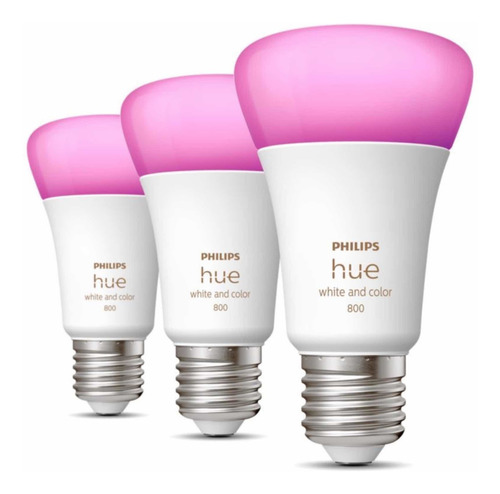 Imagen 3 de 10 de Kit Philips Hue Bridge + 6 Ampolletas Colores Bt E27 Matter
