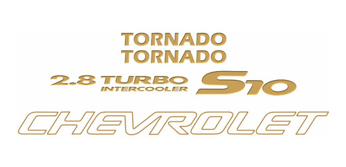 Kit Adesivo Chevrolet S10 Tornado 2006 Dourado S10kit57