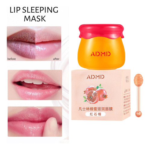 Máscara De Brillo De Labios Con Miel, Bálsamo De Brillo De L
