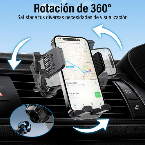 Soporte Para Celular Automovil, Porta Celular Para Auto De