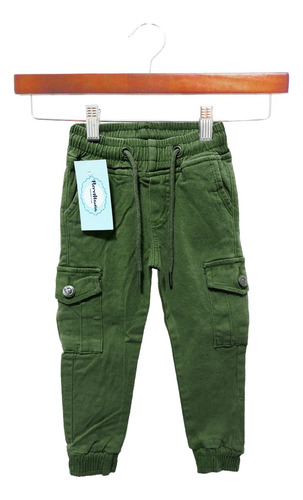 Pantalón Babucha Cargo De Gabardina Para Niño