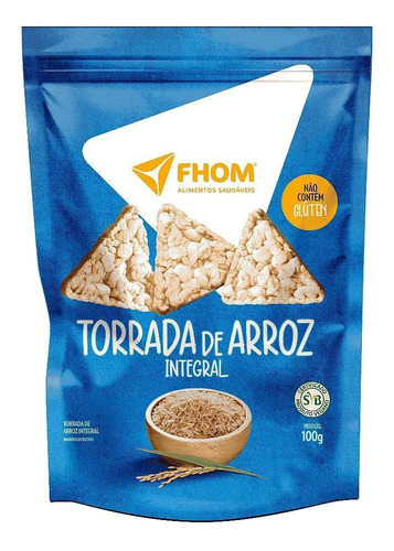 Pacote Torradas De Arroz Integral S Glúten Slactose Vg 100g