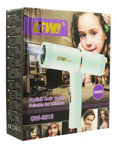 Secador De Cabello Para Niñas Niños 2000w Gw-6518