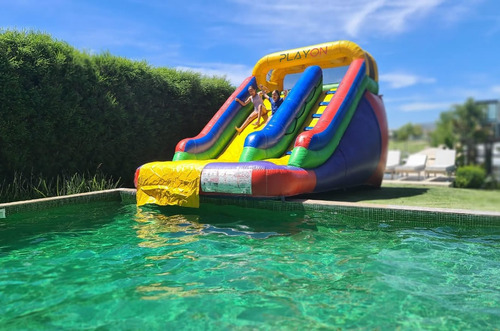 Alquiler De Inflables Acuatico Castillo Tobogan Envio Gratis
