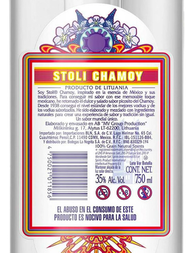 Pack De 12 Vodka Stolichnaya Chamoy 750 Ml