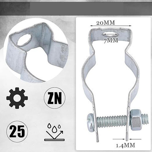 25 Piezas De Colegas De Conducto De Acero Galvanizado 20 Mm