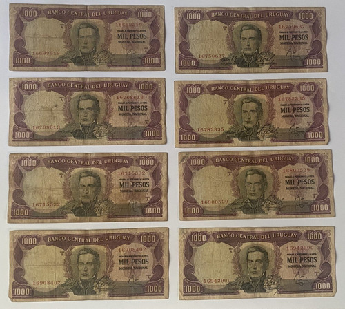 Billete Uruguay 1000 Pesos 1967, 9a9 Rotondaro, Bu23