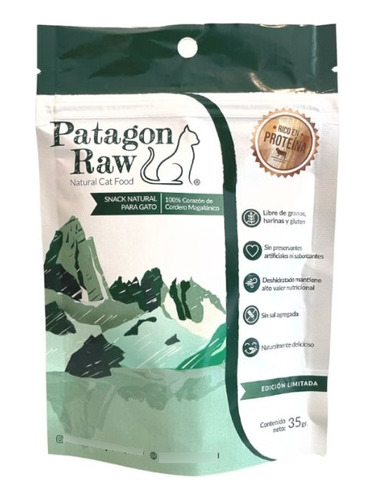 Patagon Raw Gato Snack Corazon De Cordero Magallanico 35gr