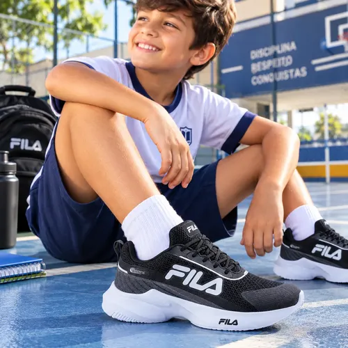 Fila Tênis Infantil Fila Progress Esportivo Conforto Escola